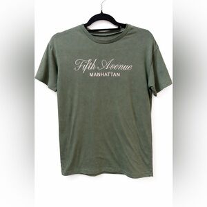 Grayson Threads Fifth Avenue Manhattan Tee - Olive with white lettering